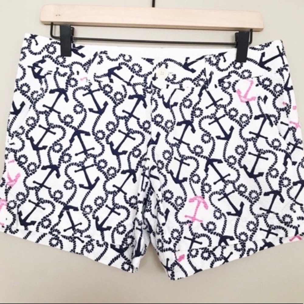 Lilly Pulitzer Textured Anchor Print 5” Shorts